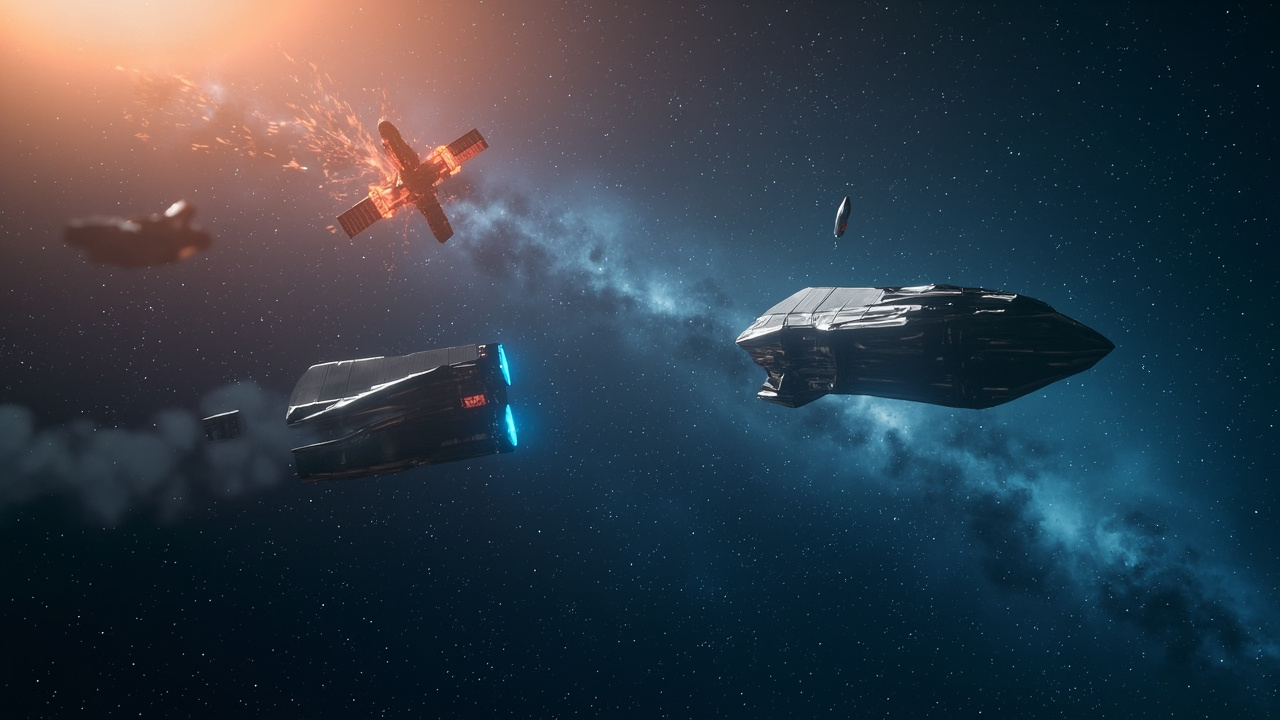 星链卫星网络示意图